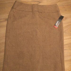 Rafaella 2 Way Stretch Brown Tweed Pencil Skirt